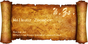 Welkusz Zsombor névjegykártya