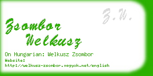 zsombor welkusz business card